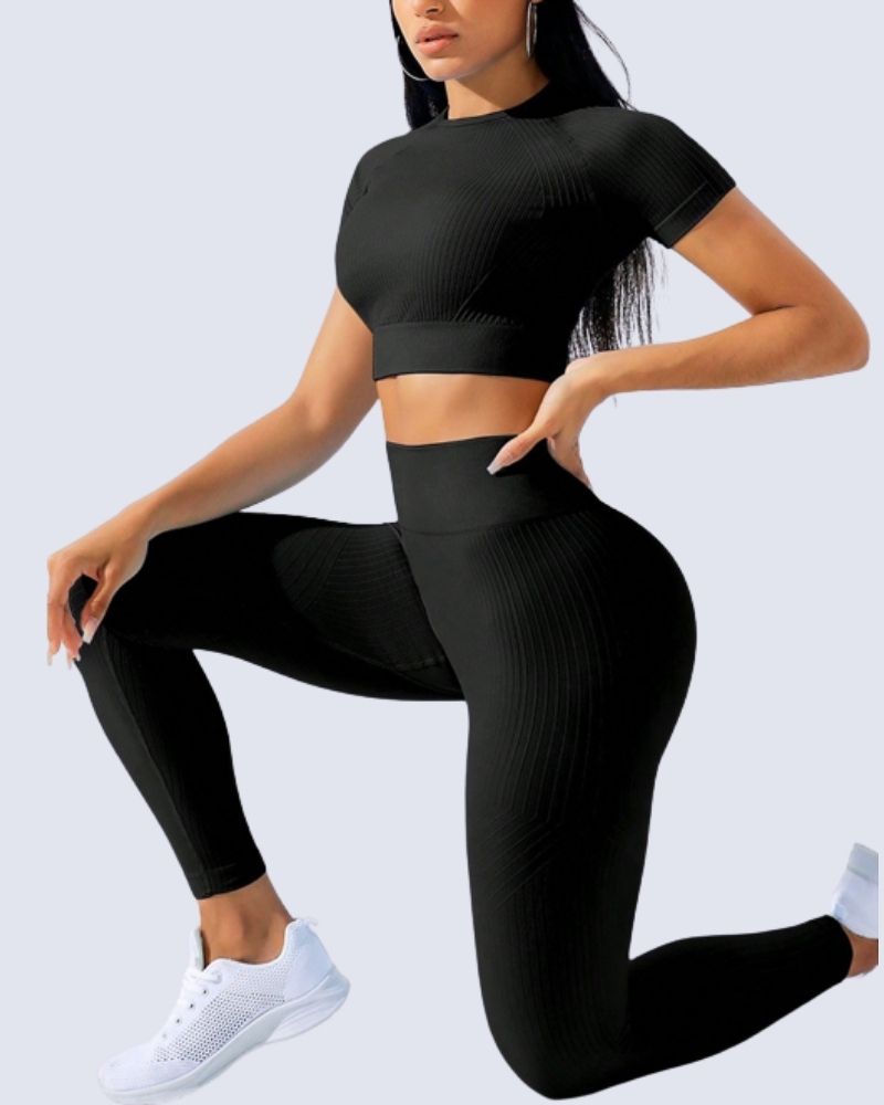 High-Waisted Sculpt Fit Yoga & Fitness Set